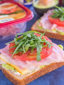 This Ham and Avocado Open-Faced Sandwich is simple, fresh, and perfect for a light lunch or dinner. Honey ham and tangy cheese is piled high on a slice of thick bread, then garnished with mayonnaise, avocado, and fresh tomato. With just six ingredients and hardly any prep time involved, you can have this easy sandwich ready in no time!