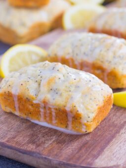 These Mini Lemon Poppy Seed Loaves are light, moist, and full of lemon flavor. Perfect for the summer and to give as a home-made gift for that special someone!