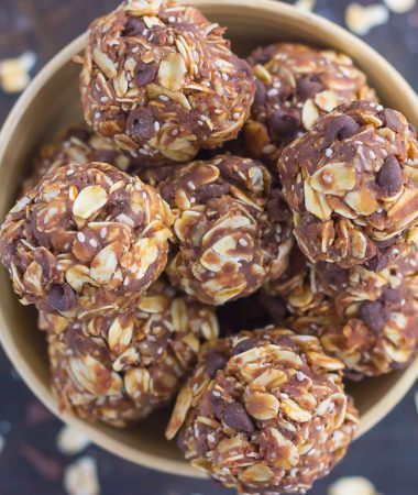 Packed with fiber, whole grains, and chia seeds, these Peanut Butter Energy Bites are sure to fuel you up and keep you going all day long!