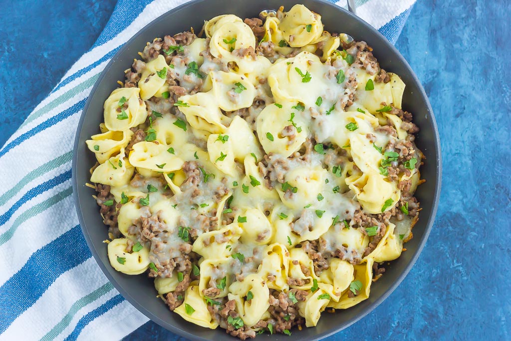 Cheese Tortellini with Meat Sauce Recipe