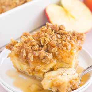 piece of french toast casserole on a plate