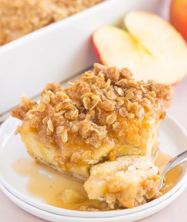 piece of french toast casserole on a plate