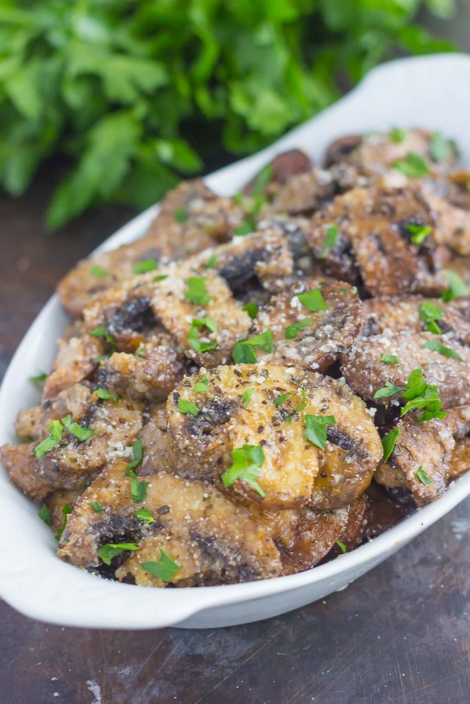 Baked Parmesan Garlic Mushrooms Pumpkin 'N Spice