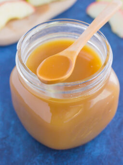 Sweet, smooth, and full of flavor, this Salted Caramel Sauce is just itching to be poured over ice cream, drizzled over pancakes, or eaten with spoon.