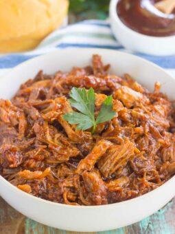 Moist, tender, and full of flavor, this Slow Cooker Barbecue Pulled Pork makes a tasty sandwich or delicious entree when made in the slow cooker!