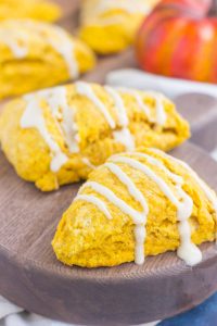 pumpkin scones with icing