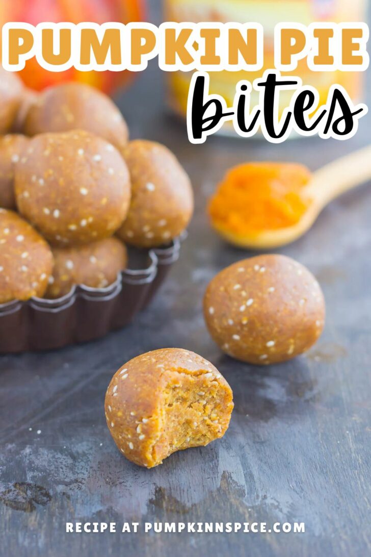 Pinterest pins for pumpkin pie bites