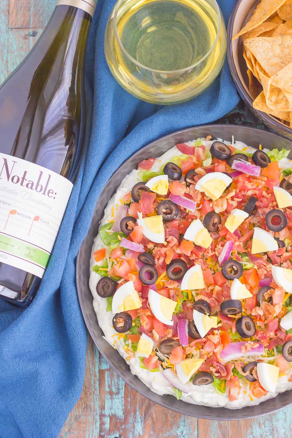This Cobb Salad Dip is the perfect appetizer for parties, events, and get-togethers. A zesty ranch dip is loaded with the classic flavors of a Cobb salad and is sure to impress even the pickiest of eaters!