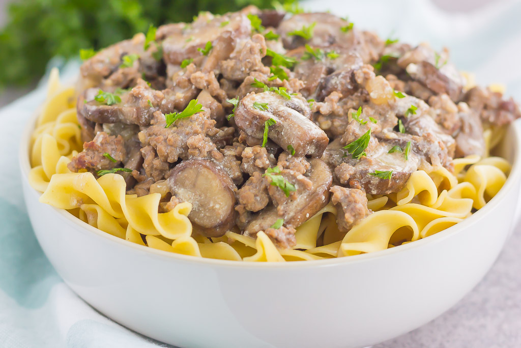 Easy Ground Beef Stroganoff (No Canned Soup!) - Pumpkin 'N Spice