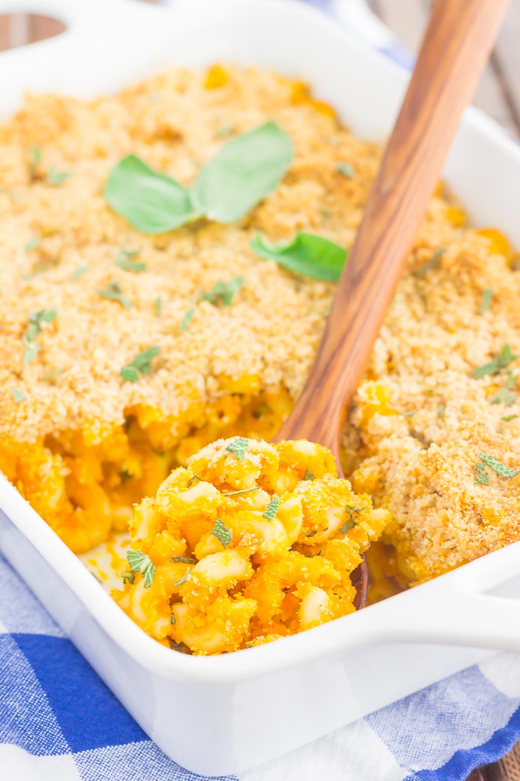 This Pumpkin Macaroni and Cheese is the perfect fall comfort dish to savor the season. Creamy pumpkin, two types of cheese, and a savory topping come together to create the ultimate side dish. Easy to make and bursting with flavor, you'll love the unique spin on a classic recipe!