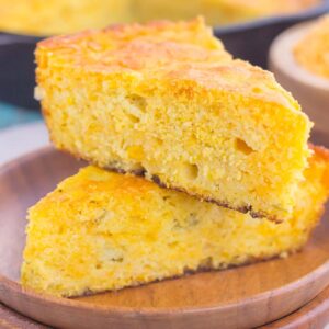 This Southwest Skillet Cornbread is the perfect combination of sweet and spicy that will be a favorite for years to come. Loaded with cheddar cheese, green chiles, and creamed corned, this easy cornbread bakes up moist, tender, and full of flavor!
