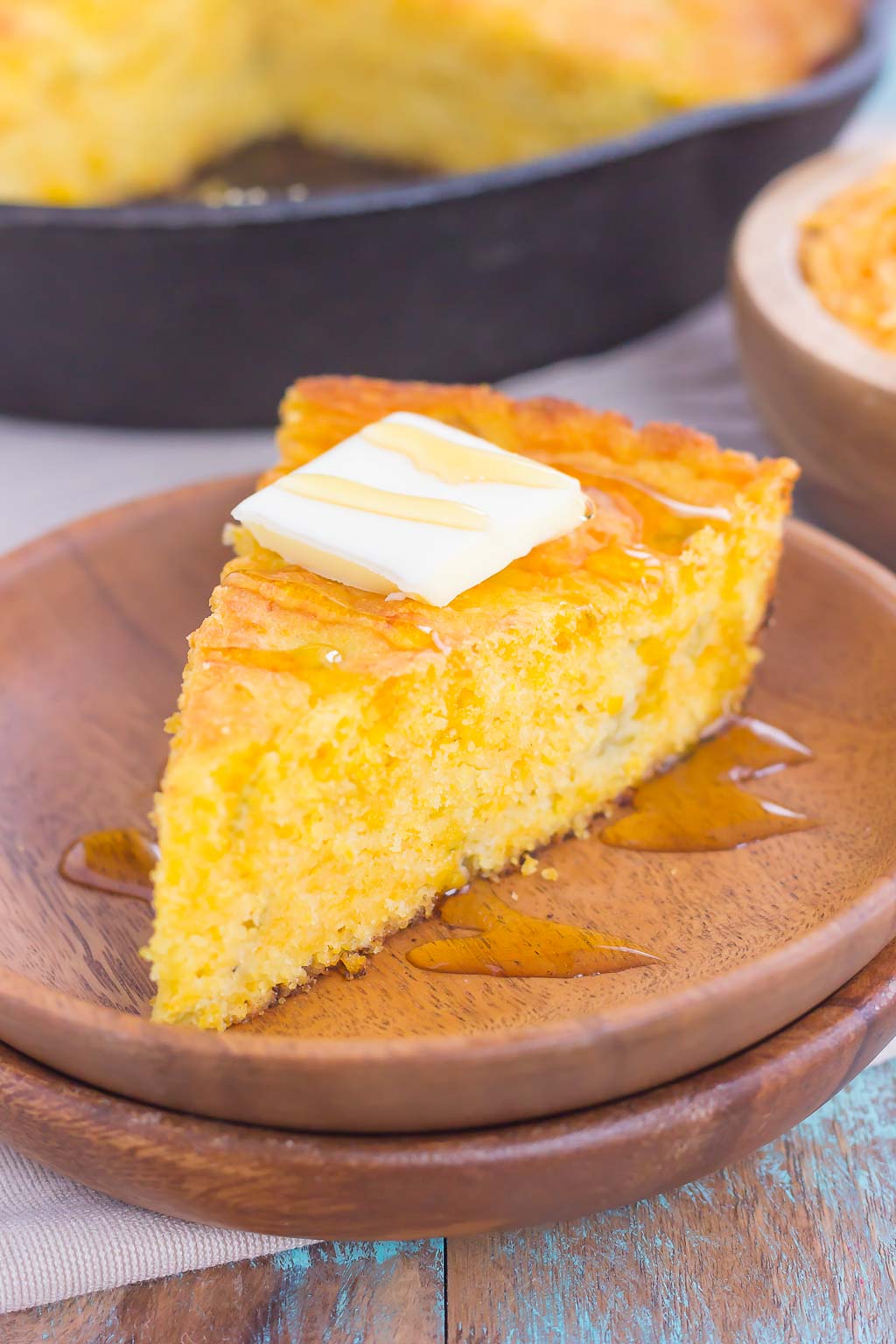 This Southwest Skillet Cornbread is the perfect combination of sweet and spicy that will be a favorite for years to come. Loaded with cheddar cheese, green chiles, and creamed corned, this easy cornbread bakes up moist, tender, and full of flavor!