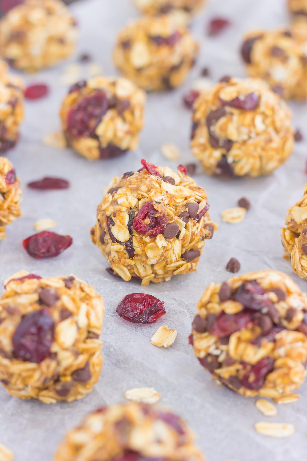 These Cherry Chocolate Chip Energy Bites are a simple, no-bake treat, filled with healthier ingredients and loaded with flavor. Perfect for a quick breakfast, snack, or even dessert, you'll be whipping up these bites all year long!