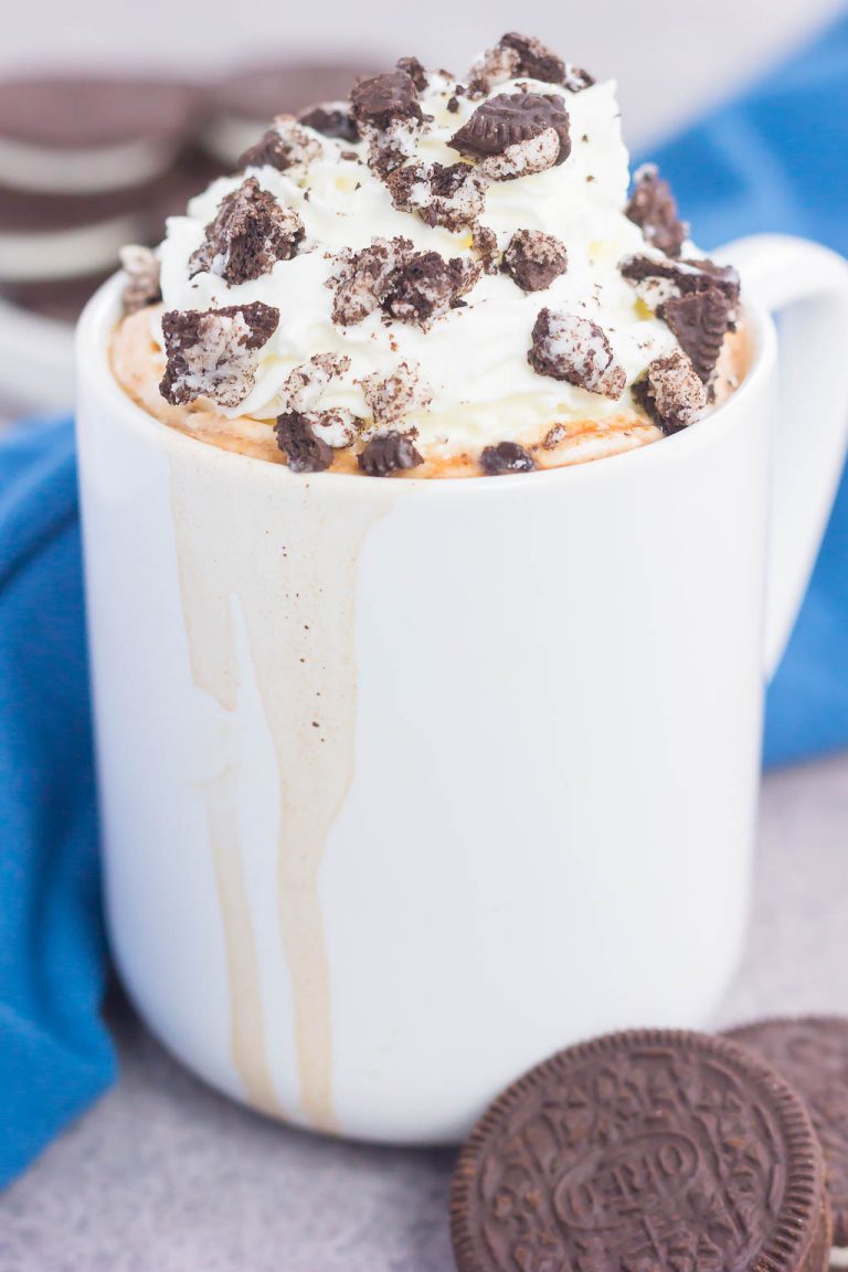 Cookies and cream hot chocolate.