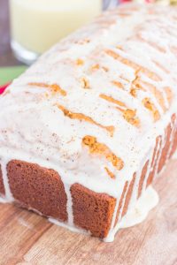 a loaf of glazed christmas bread