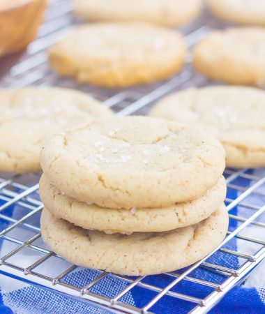 These Chai Sugar Cookies are soft, chewy, and packed with cozy spices. Filled with warm flavors and easy to make, this simple cookie will quickly become your new favorite sweet treat!