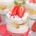 These Strawberry White Chocolate Pound Cake Trifles make a simple yet decadent dessert that's perfect for just about any occasion. Filled with pound cake chunks, white chocolate mousse and fresh strawberries, this easy, no-bake treat is ready in no time!