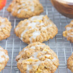 These Glazed Apple Oatmeal Cookies are soft, chewy and loaded with flavor. Packed with chunks of apples, fall spices and topped with a deliciously sweet glaze, you'll be making this easy cookie all season long!