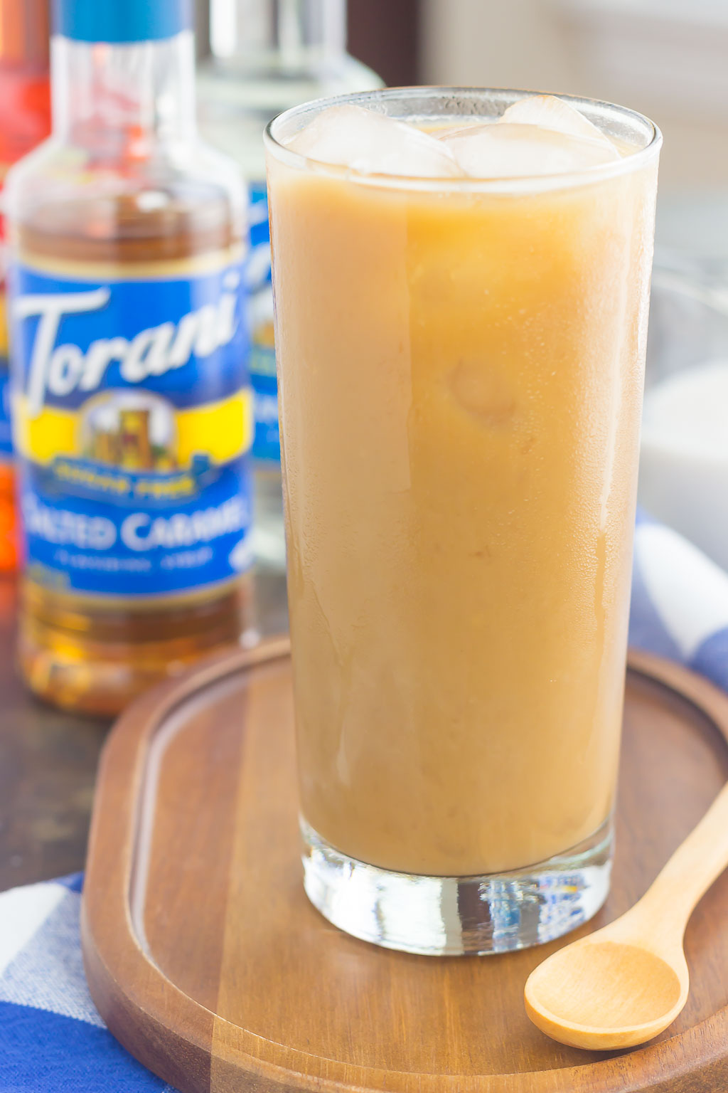 This Salted Caramel Almond Iced Coffee is an easy, three ingredient drink to beat the summer heat. Bold coffee is combined with almond milk and a hint of salted caramel syrup to create a smooth and decadent flavor. Ready in less than 5 minutes and perfect for just about any day, you'll be sipping on this sweet treat all year long!
