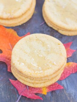 These Soft Maple Sugar Cookies make a delicious fall treat. Packed with a buttery taste and a hint of pure maple syrup, these soft and chewy cookies will quickly become a new favorite!