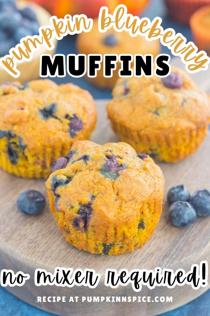 Pinterest pins for pumpkin blueberry muffins