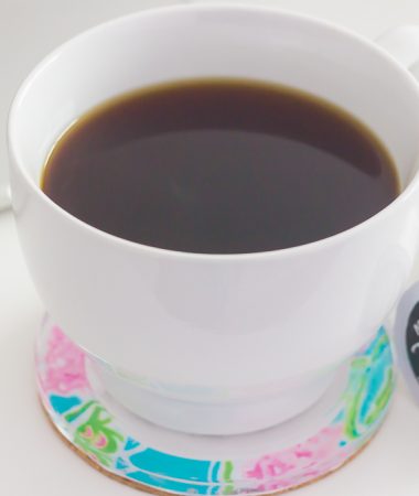 My weekday morning routine starts with a little work and a hot cup of coffee. It's what I need to get me going and give me some time to savor the start of the day.