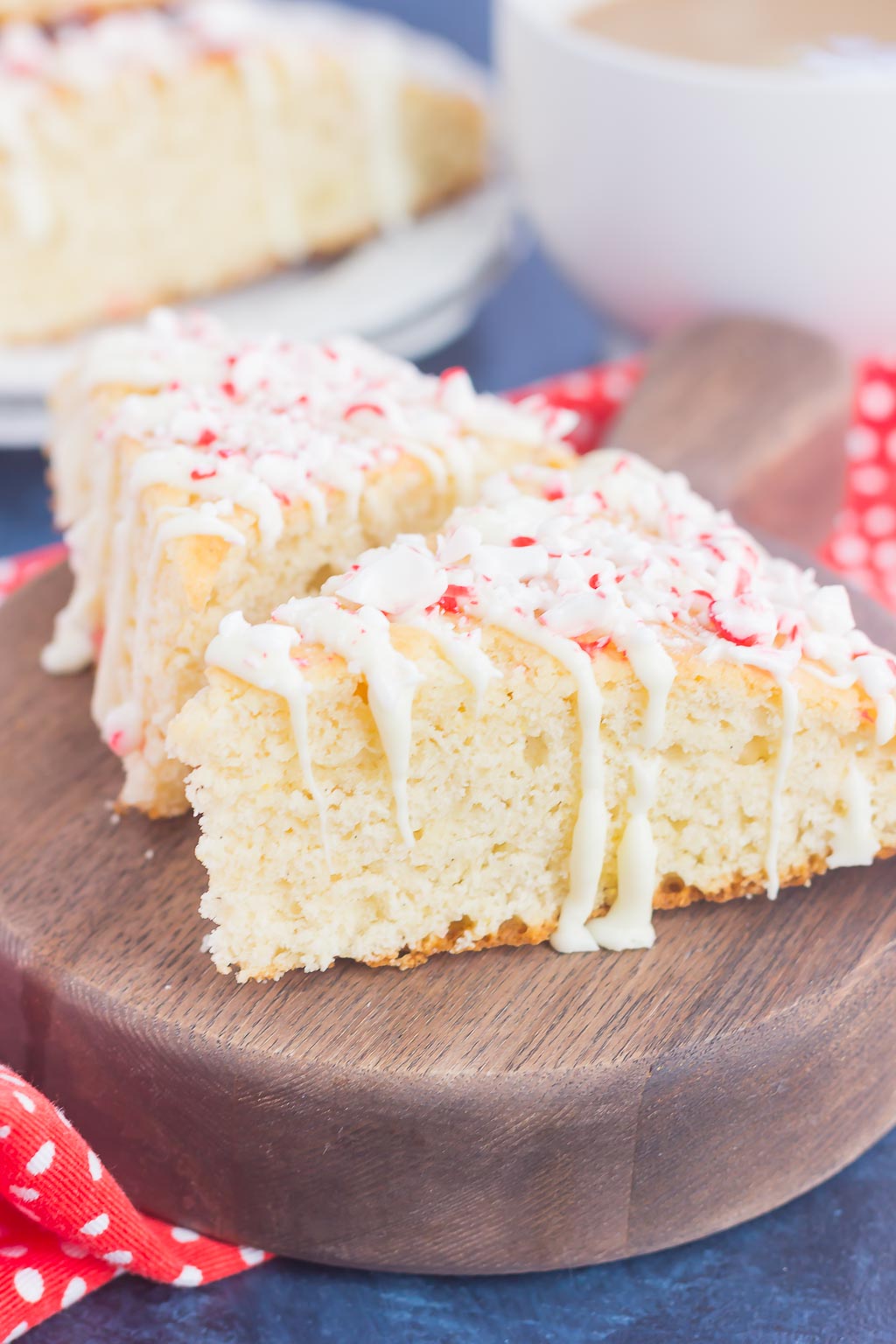 white chocolate peppermint scones