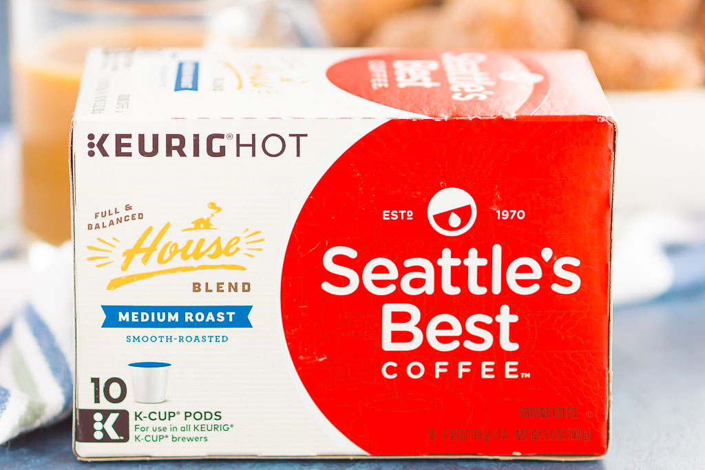 a box of Seattle's Best coffee k-cup pods 