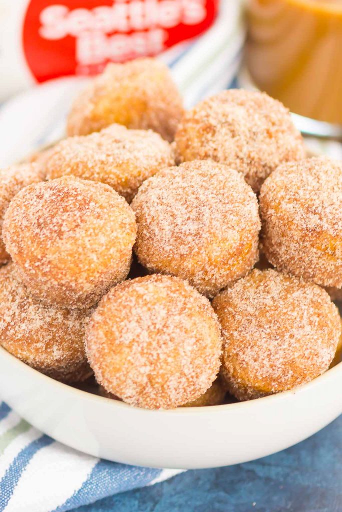 Cinnamon Sugar Baked Donut Holes Pumpkin 'N Spice