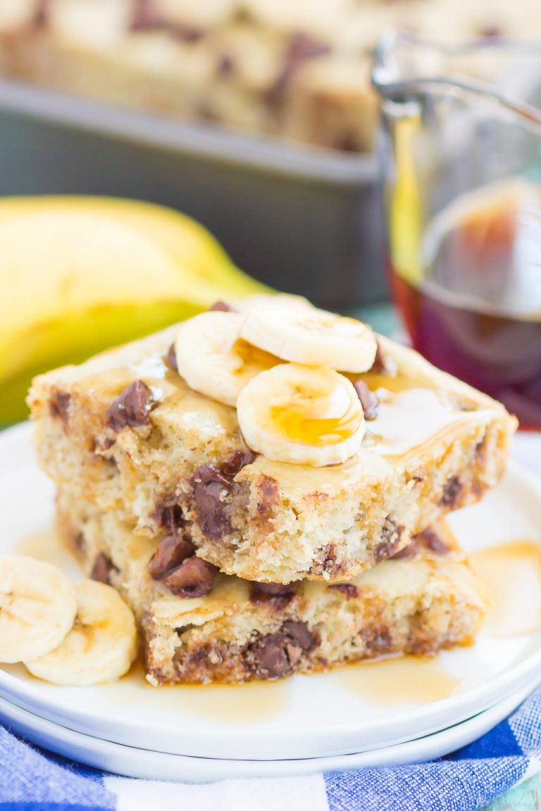 Sheet Pan Banana Chocolate Chip Pancakes Recipe Pumpkin 'N Spice
