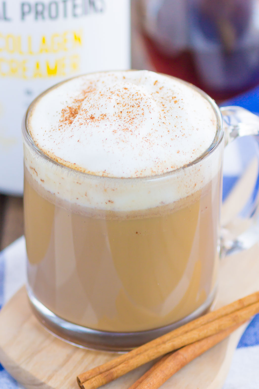 This Cinnamon Vanilla Latte is filled with cozy flavors and ready in less than ten minutes. Packed with sweet notes of cinnamon and vanilla, you can skip the coffee shop and make your own latte at home for the fraction of the price and calories!