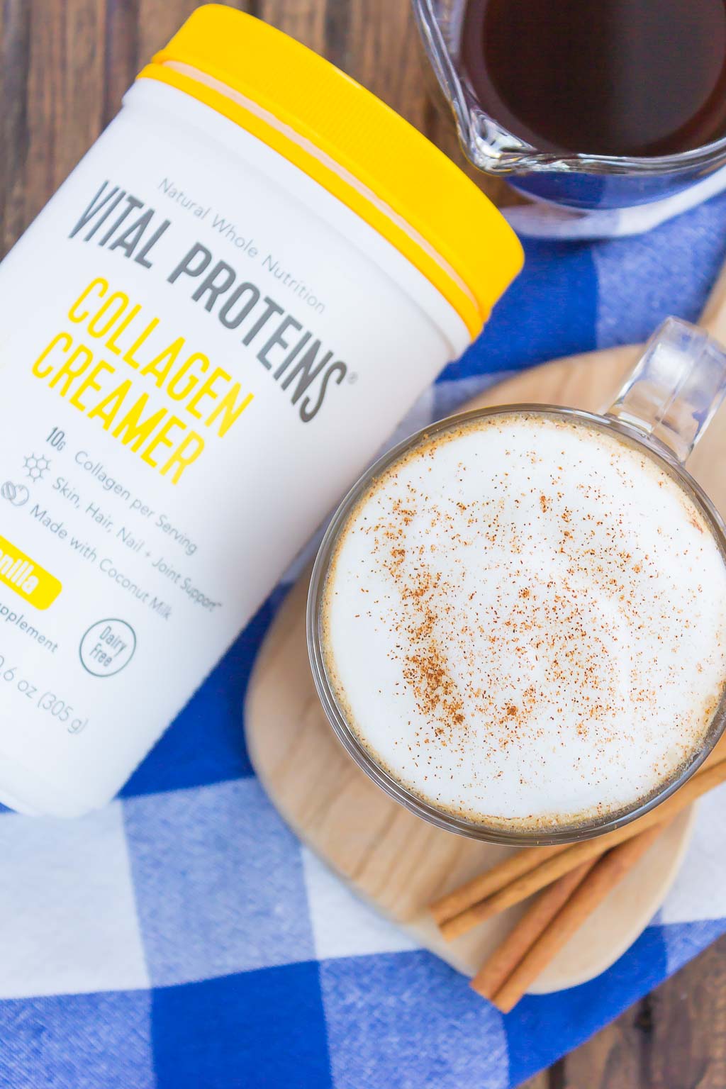 This Cinnamon Vanilla Latte is filled with cozy flavors and ready in less than ten minutes. Packed with sweet notes of cinnamon and vanilla, you can skip the coffee shop and make your own latte at home for the fraction of the price and calories!