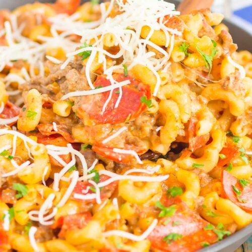 Pepperoni Pizza Hamburger Helper (From Scratch!) Pumpkin 'N Spice