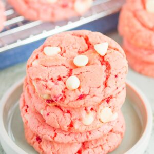 Strawberry Cake Mix Cookies