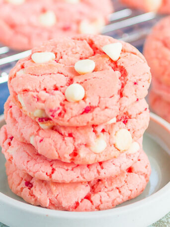 Strawberry Cake Mix Cookies