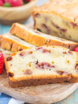 Strawberry Pound Cake is a simple, one bowl recipe that's bursting with flavor. Fresh strawberries are sprinkled throughout this soft and dense pound cake, resulting in the most delicious taste. Perfect to serve alongside your morning coffee or as a tasty dessert!
