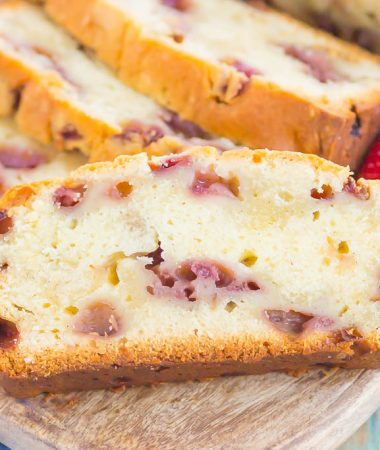Strawberry Pound Cake is a simple, one bowl recipe that's bursting with flavor. Fresh strawberries are sprinkled throughout this soft and dense pound cake, resulting in the most delicious taste. Perfect to serve alongside your morning coffee or as a tasty dessert!