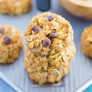 No Bake Almond Butter Oatmeal Cookies are soft, chewy and made with just five ingredients. Loaded with flavor and ready in no time, everyone will love the delicious taste of this easy treat!