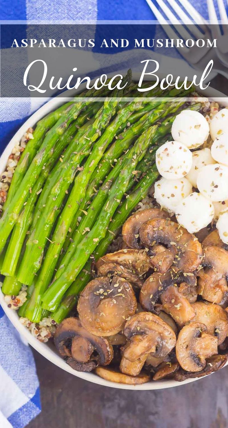Asparagus and Mushroom Quinoa Bowl Pumpkin 'N Spice