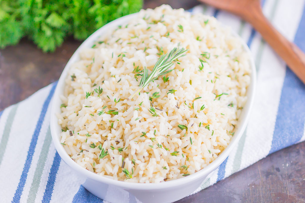 Seasoned Garlic Herb Rice