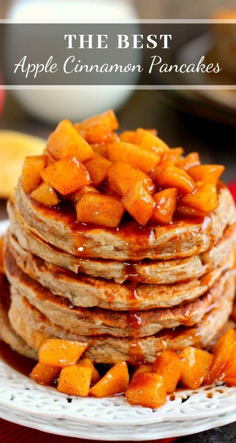 Apple Cinnamon Pancakes (+ Apple Topping!) Pumpkin 'N Spice