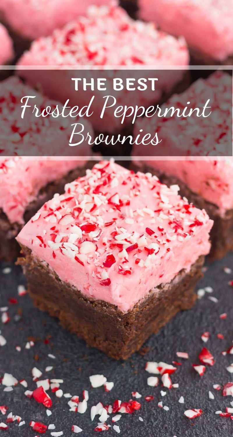 The Best Frosted Peppermint Brownies Pumpkin 'N Spice