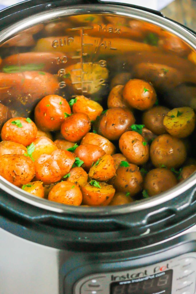 Garlic Herb Instant Pot Red Potatoes Recipe Pumpkin 'N Spice