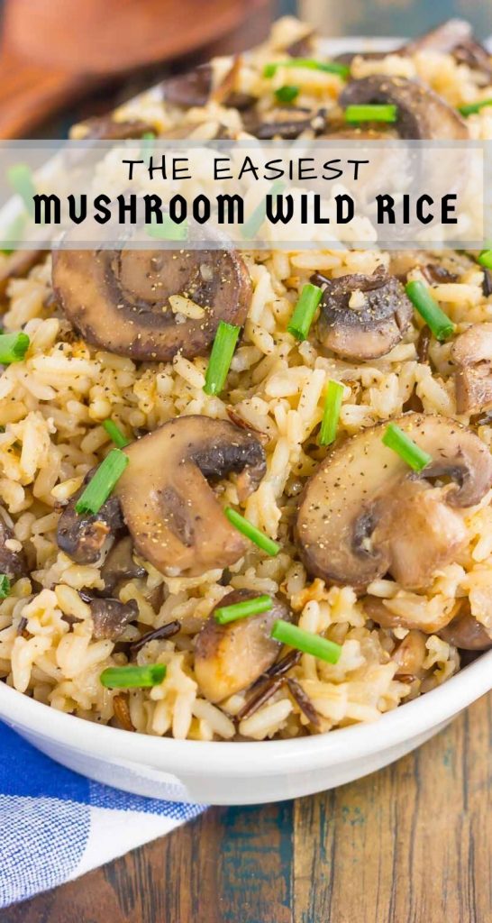 This Mushroom Wild Rice Pilaf is simple, fresh, and packed with flavor. Filled with fresh mushrooms, zesty seasonings, and wild rice, this dish serves as an easy side dish or main course that is sure to please everyone! #rice #wildrice #ricepilaf #mushrooms #mushroomrice #mushroomricepilaf #ricerecipe #sidedish #easysidedish