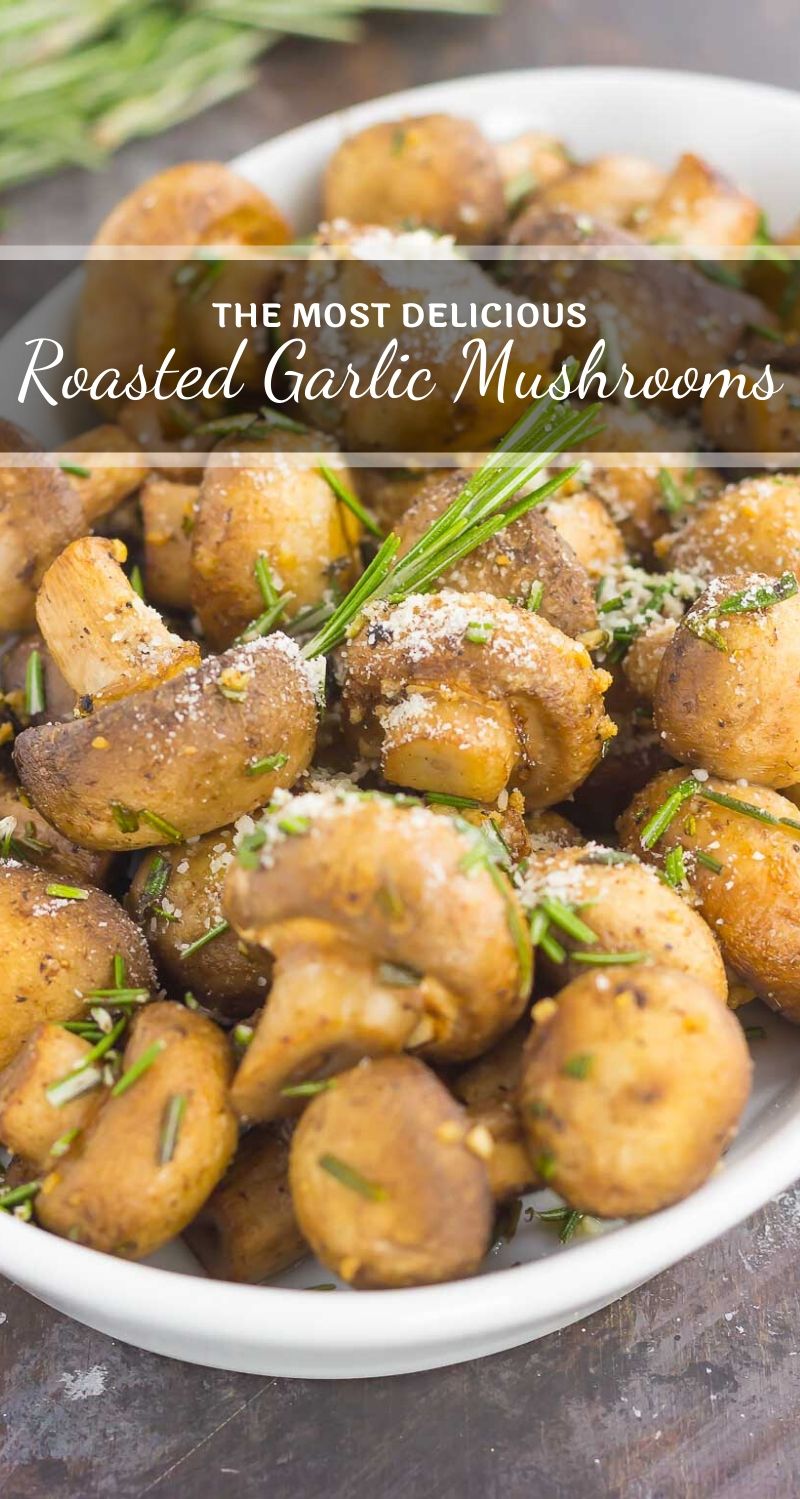 Roasted Mushrooms with Garlic and Rosemary - Pumpkin 'N Spice