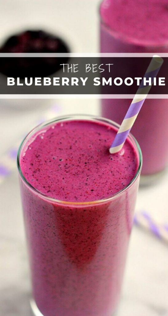 This Blueberry Blast Smoothie is jam-packed with flavor and adds the nutritious punch of antioxidants and protein! #smoothie #blueberrysmoothie #smoothierecipe #bestsmoothie #bestblueberrysmoothie #healthysmoothie #healthybreakfast