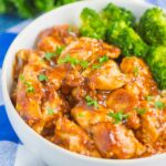 Easy Teriyaki Chicken is a simple, one pan dish that's perfect for busy weeknights. Sweet garlic chicken is coated with an easy teriyaki sauce and tastes even better than the takeout kind!