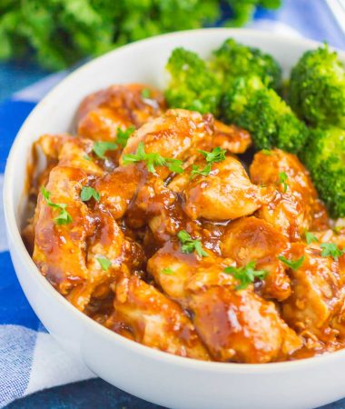 Easy Teriyaki Chicken is a simple, one pan dish that's perfect for busy weeknights. Sweet garlic chicken is coated with an easy teriyaki sauce and tastes even better than the takeout kind!