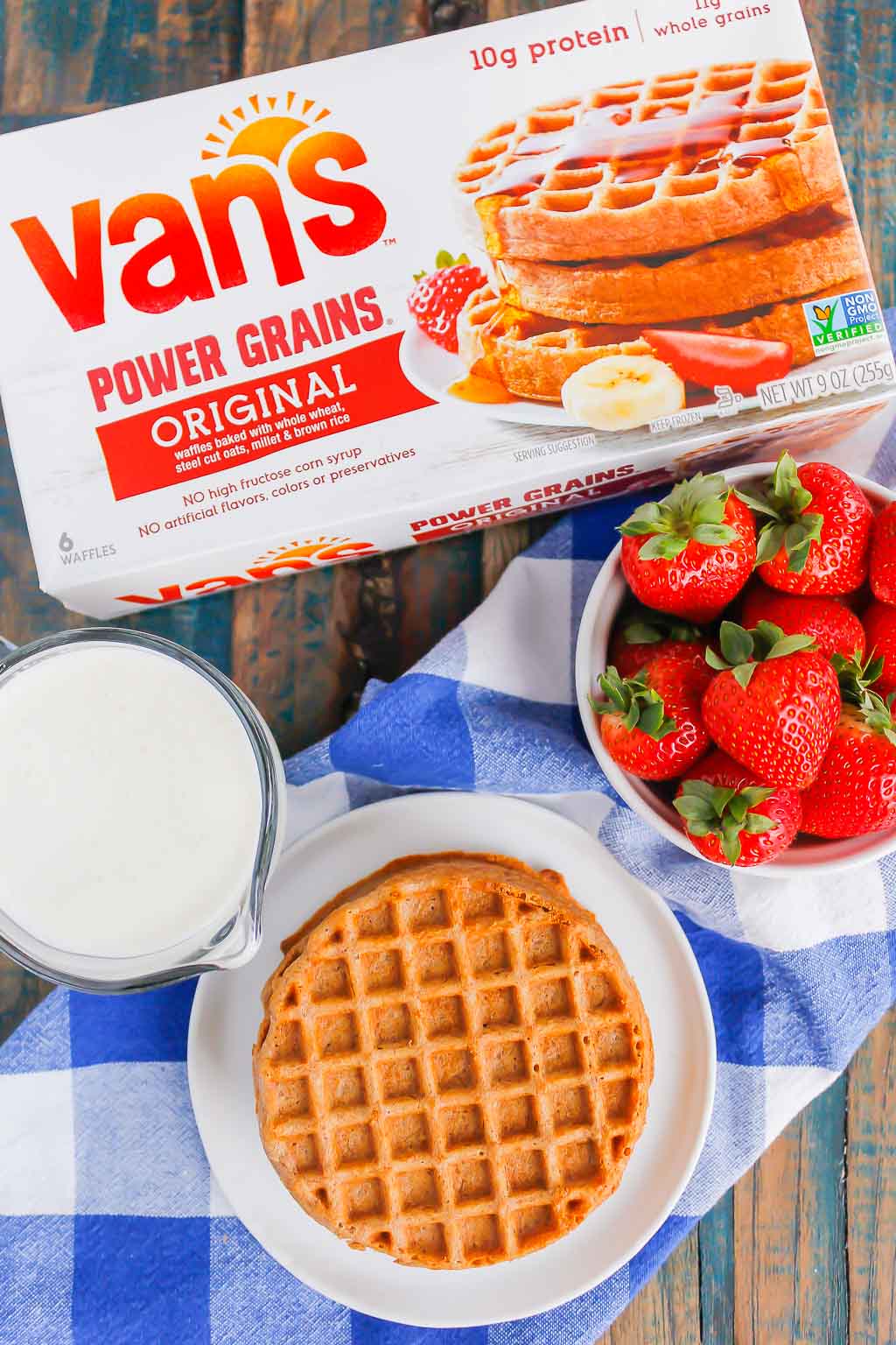 Strawberry Shortcake Waffles make a deliciously sweet and easy breakfast. Made with fresh strawberries, and whipped cream sweetened with honey, this dish is the perfect way to start your day!