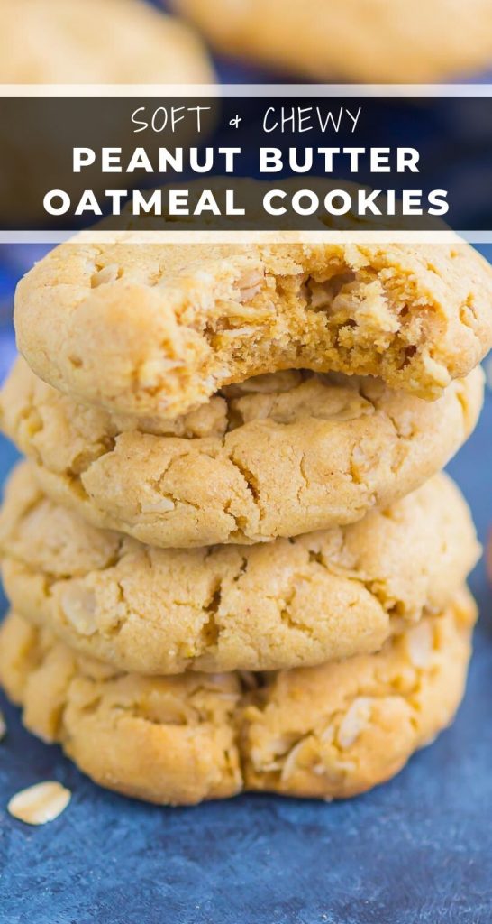 Peanut Butter Oatmeal Cookies are soft, chewy, and loaded with flavor. This easy cookie recipe is ready in no time and perfect for peanut butter lovers! #cookies #peanutbuttercookies #peanutbutteroatmealcookies #bestpeanutbuttercookies #easycookierecipe #dessert